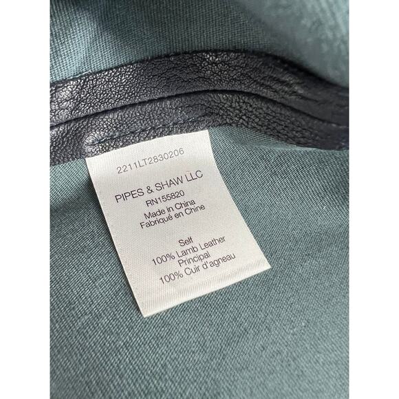 Veronica Beard Kaliyah Navy Leather Pencil Skirt - Picture 14 of 14